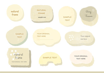 ナチュラルなクラフト吹き出しセット１