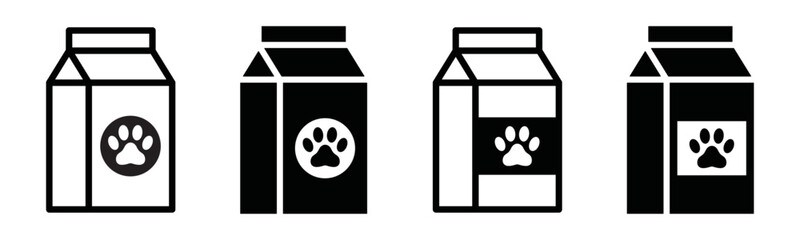 Pet carton food icon, vector illustration