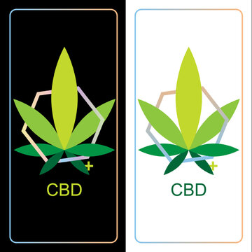 Vector Desigh sinage for CBD canabidiol products for advertiser, brand, corporate