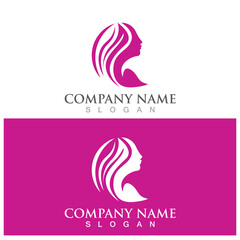 abstract beauty woman icon vector illustration template design