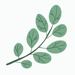 Simplicity floral freehand drawing flat design.