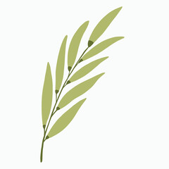 Simplicity floral freehand drawing flat design.