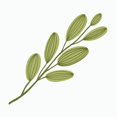 Simplicity floral freehand drawing flat design.