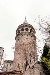 Fototapeta na wymiar View of Galata Tower in Istanbul Turkey