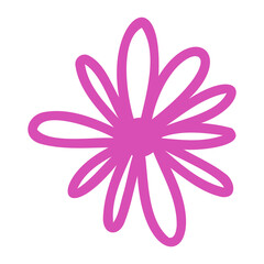 Colorful flower . Spring season. Flat style vector illustration. Isolated on white background.