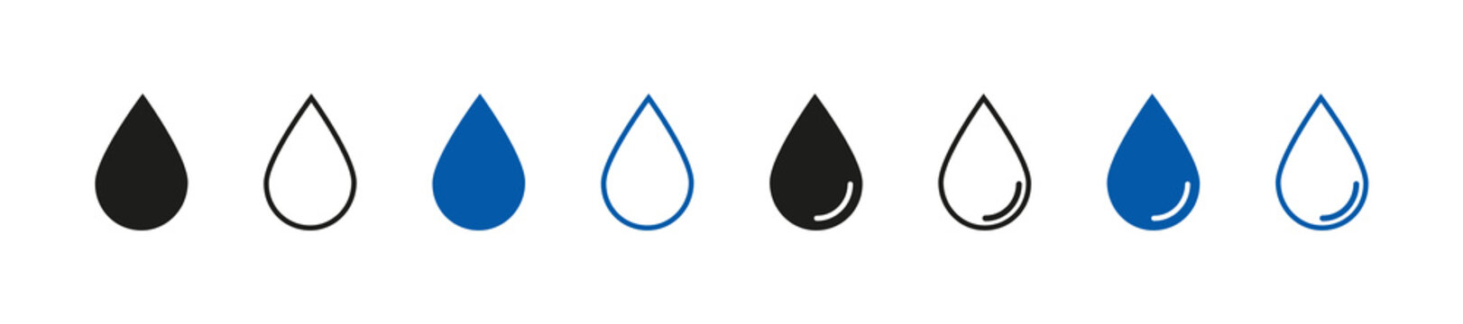 Drop water vector icon. Flat style outline.Vector illustration isolated on white background. EPS 10