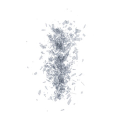 Glass debris isolated transparent backgound 3d rendering