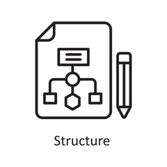 Structure Vector Outline Icon Design illustration. Design and Development Symbol on White background EPS 10 File