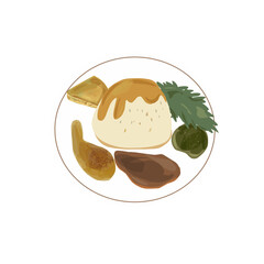 Nasi padang illustration