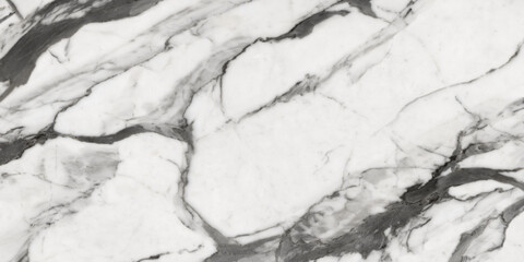 Fototapeta premium Bianco carrara marble texture background with black veins. Carrara white majestic marble stone for ceramic slab tile, bathroom walls tile, flooring and kitchen interior-exterior home décor.