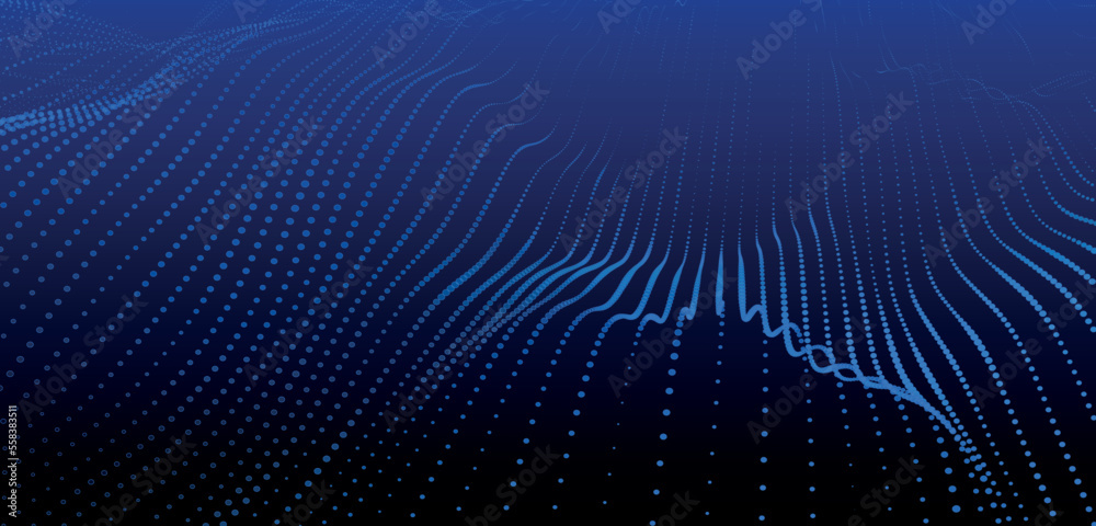 Poster abstract futuristic background. big data visualization. network connection. data transfer. 3d render