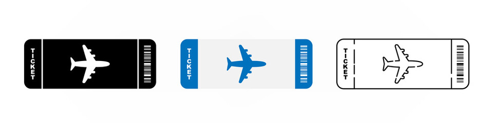 Fototapeta premium Air plane ticket icon illustration
