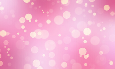 Yellow defocused lights on gradient pink background