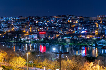 Istanbul Golden Horn VIew at night