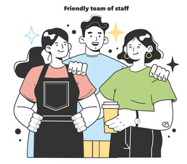 Friendly team of staff as a positive aspects about starting and developing