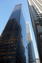 Fototapeta na wymiar Modern glass skyscrapers in New York