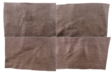 Collection of brown leather textures