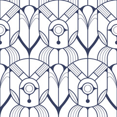 Abstract geometric pattern with blue lines