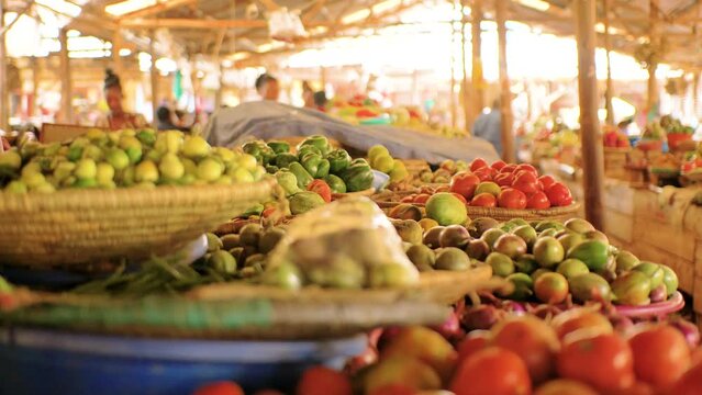 Fresh Organic Tropical Fruits At Market Place, Kabale, Uganda