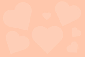 Pastel orange background image with heart shape.