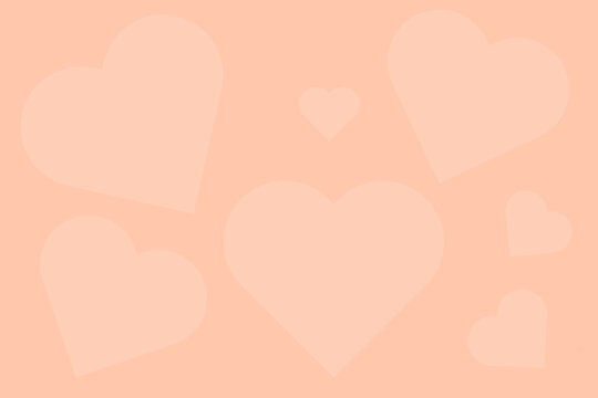 Pastel Orange Background Image With Heart Shape.