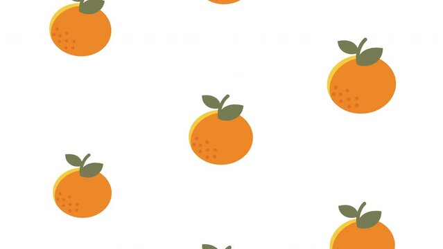 oranges citrus fruits pattern animation
