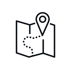 pin, label, sign new flat design location map vector.
