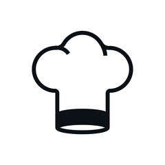 Creative chef hat design vector symbol stock illustration.
