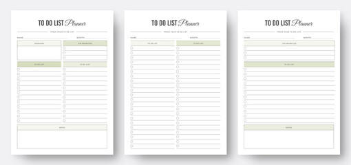 To Do List. Daily Note Planners. Checklist template. Checklist planner. To Do list notes. to-do list. Organizer & Schedule Planner. Daily to-do list. Set of Planners. Daily Planner Template. Vector.