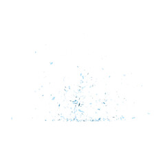 Cartoon glass debris isolated transparent backgound 3d rendering