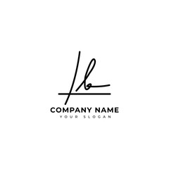 Lb Initial signature logo vector design