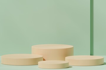 Scene with a podium for product presentation, 3d rendering