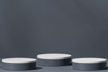 Scene with a podium for product presentation, 3d rendering
