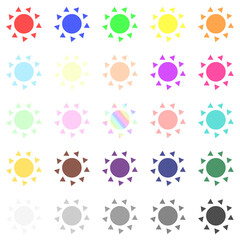 透過率70%の太陽　デフォルメ　カラフルセット