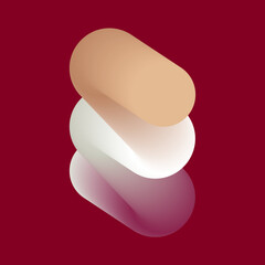 3d abstract colorful twisted liquid shapes. Creative design elements. Modern gradient shapes elements for banner, background, poster, bruchure, web, flyer.  