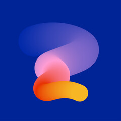 3d abstract colorful twisted liquid shapes. Creative design elements. Modern gradient shapes elements for banner, background, poster, bruchure, web, flyer.  