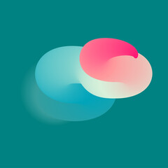 3d abstract colorful twisted liquid shapes. Creative design elements. Modern gradient shapes elements for banner, background, poster, bruchure, web, flyer.  