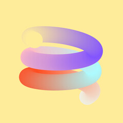 3d abstract colorful twisted liquid shapes. Creative design elements. Modern gradient shapes elements for banner, background, poster, bruchure, web, flyer.  