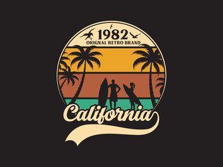 Halloween, California, Retro design  
