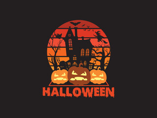 Halloween, California, Retro design  
