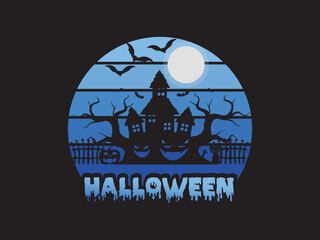 Halloween, California, Retro design  