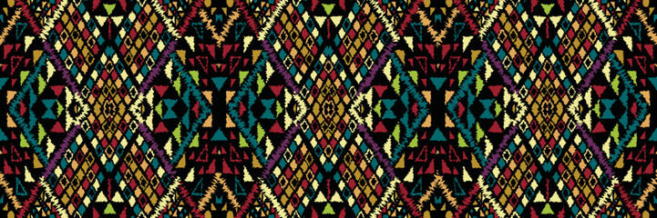 Seamless ethnic oriental ikat pattern,fabric,embroidery.Mexican pattern.decorative colored tiles.latin african.indian fabric.Pekalongan.Wax Print.beautiful motifs.batik.ceramic tile.tile.ikat.vector