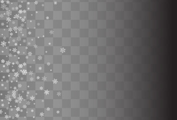 Gray Snowflake Vector Transparent Background.
