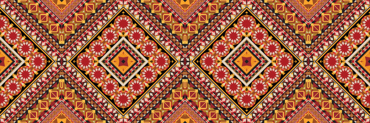 Seamless ethnic oriental ikat pattern,fabric,embroidery.Mexican pattern.decorative colored tiles.latin african.indian fabric.Pekalongan.Wax Print.beautiful motifs.batik.ceramic tile.tile.ikat.vector