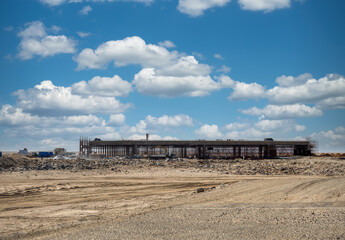 Fototapeta na wymiar desert construction site