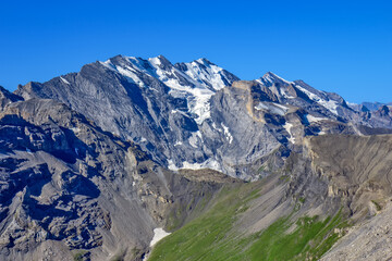View on the Jungfrau Swiss Alps and glacier