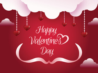 Happy valentine's day celebration background design