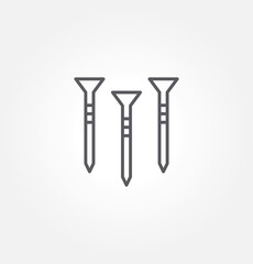 nail icon vector illustration logo template for many purpose. Isolated on white background.