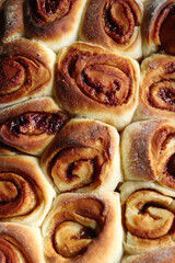 homemade apple pie with cinnamon