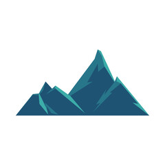 vector mountain silhouette flat illustration  